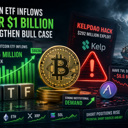 Bitcoin ETF Inflows Near $1B Strengthen Bullish Outlook as DeFi Hack Shakes Market Confidence