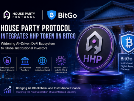 House Party Protocol Integrates HHP Token on BitGo, Opening AI-Powered DeFi to Institutional Investors