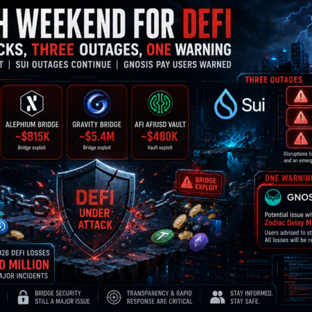 DeFi Endures Turbulent Weekend as Four Hacks, Three Sui Outages, and a Gnosis Pay Security Alert Raise Fresh Concerns