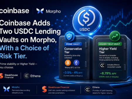 Coinbase Launches Two USDC Lending Vaults on Morpho, Giving Users a Choice Between Stability and Higher Yield