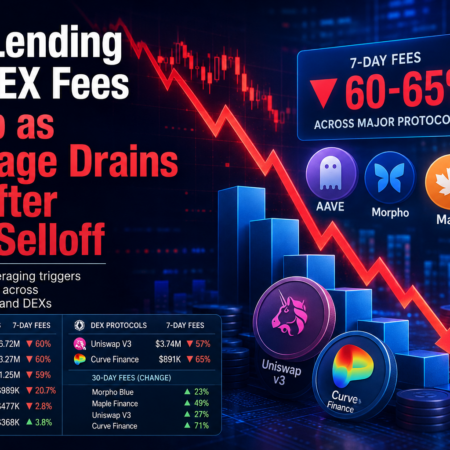 DeFi Lending and DEX Revenue Drops Sharply as Post-Selloff Deleveraging Reduces Market Activity
