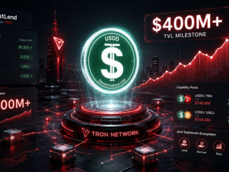 USDD Deposits on Tron’s Just Protocol Top $400 Million as DeFi Momentum Builds