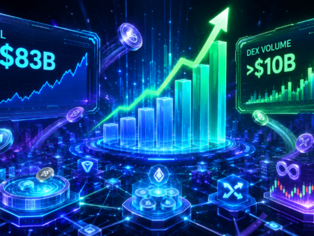 DeFi Rebounds as DEX Volume Tops $10B and TVL Surges Above $83B